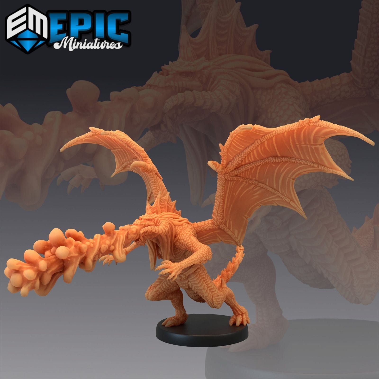 Black Draconic Demon - The Printable Dragon