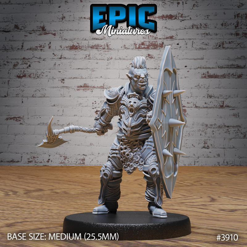 Black Guard Orc 3D-printed model
