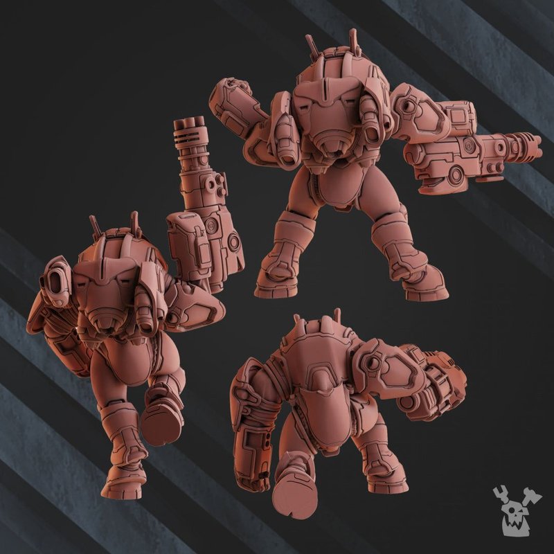 Black Sun Cyber Ghost Squad 3D-printed model