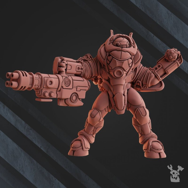 Black Sun Cyber Ghost Squad 3D-printed model