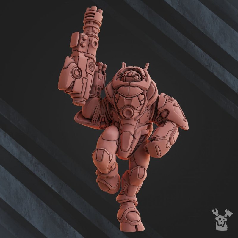 Black Sun Cyber Ghost Squad 3D-printed model
