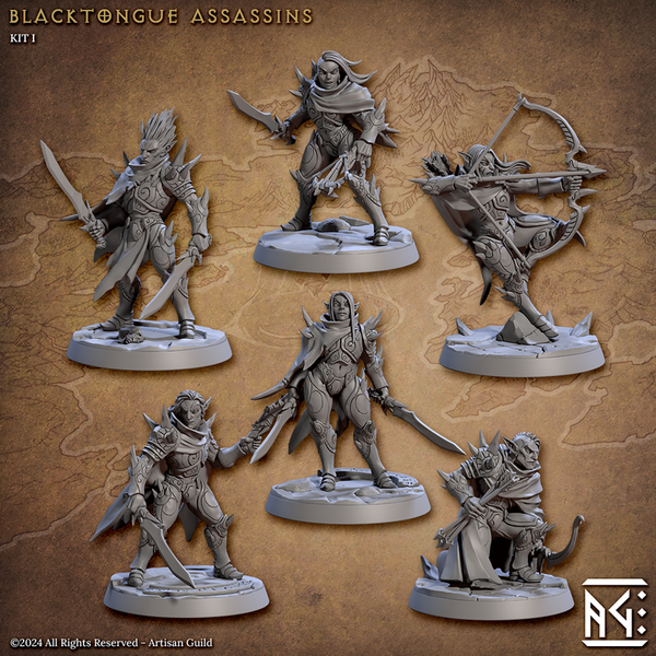 Blacktongue Assassins 3D-printed model