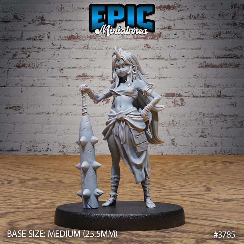 Blue Oni Girl 3D-printed model