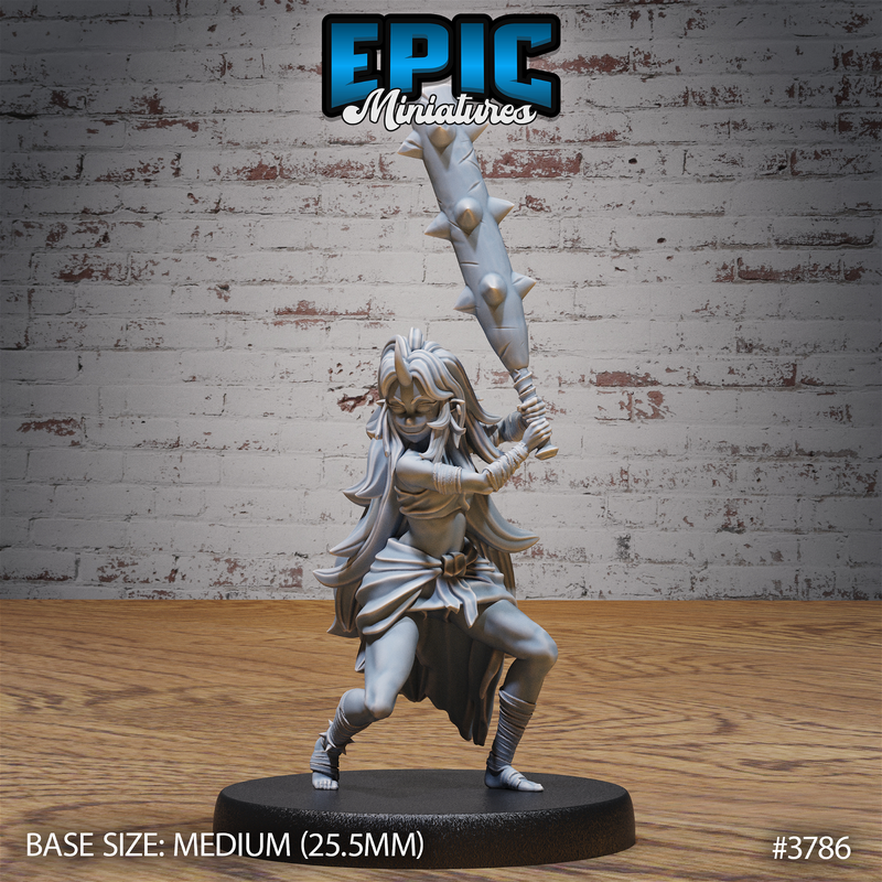 Blue Oni Girl 3D-printed model