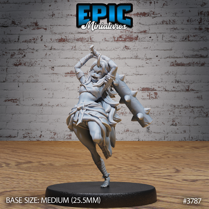 Blue Oni Girl 3D-printed model
