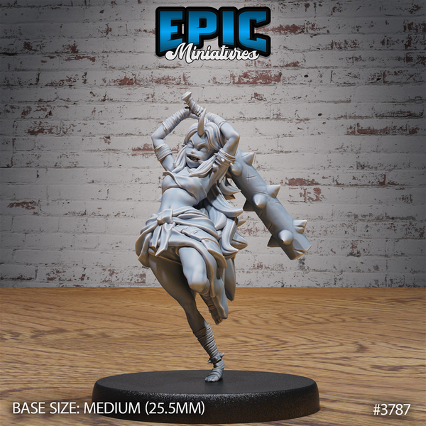Blue Oni Girl 3D-printed model