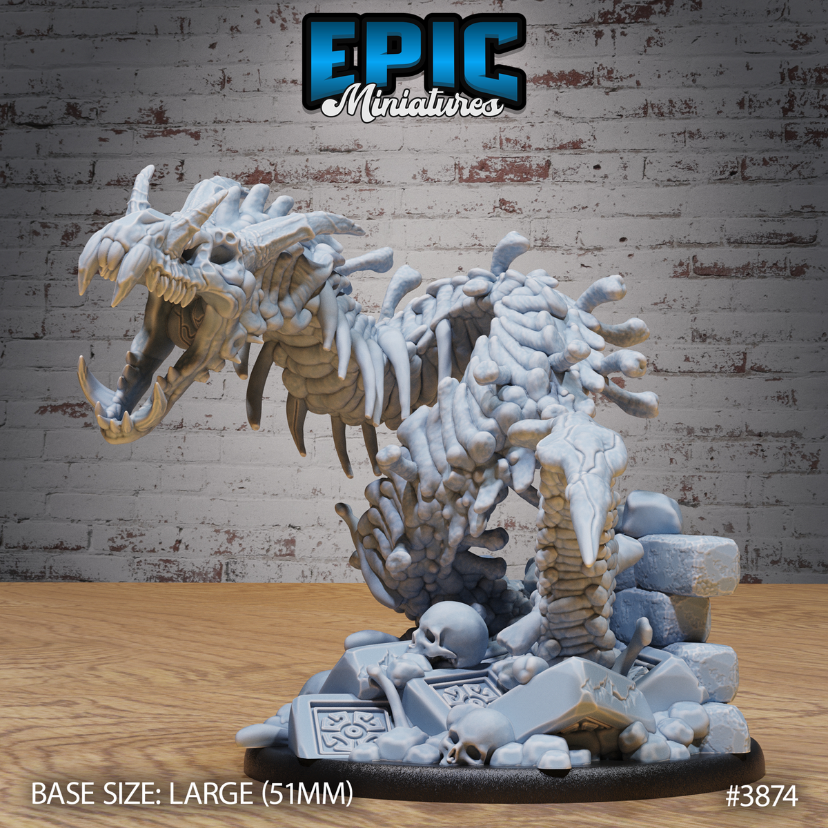 Bone Naga - The Printable Dragon