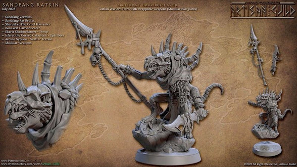 Bonekrat Carrionbearer 3D-printed model