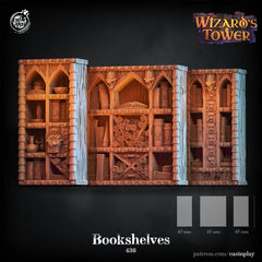 Wizard Bookshelves 3D-printed model