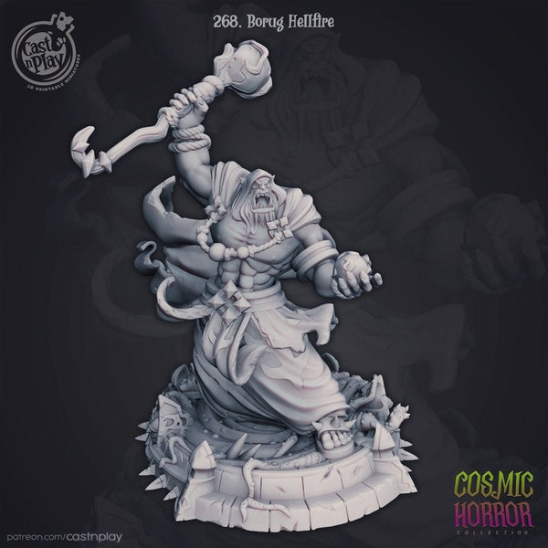 Borug Hellfire - Orc Warlock 3D-printed model