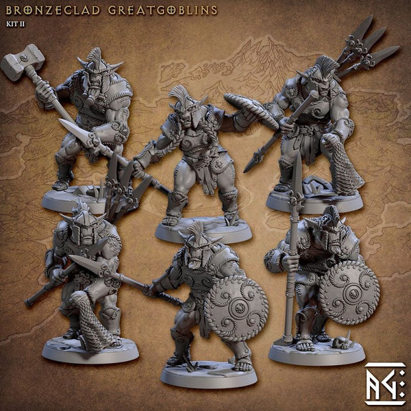 Bronzeclad Greatgoblins 3D-printed model