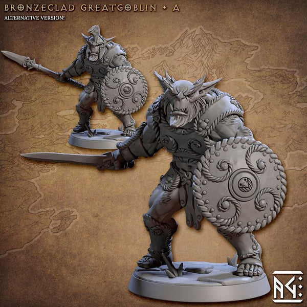 Bronzeclad Greatgoblins 3D-printed model