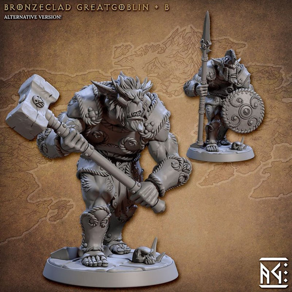 Bronzeclad Greatgoblins 3D-printed model