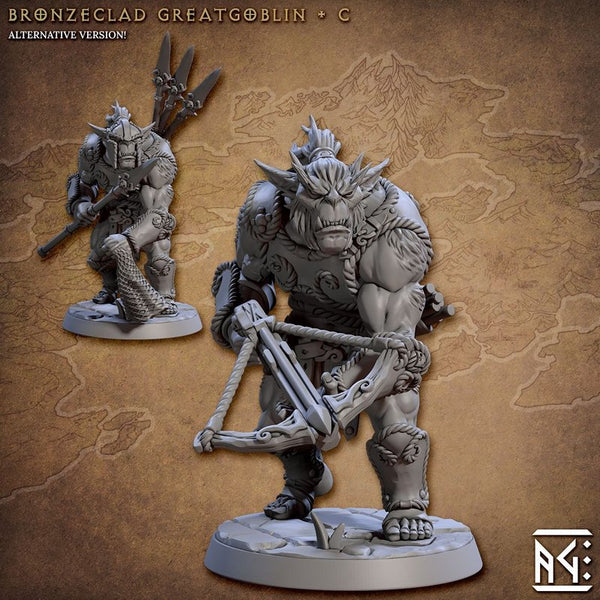 Bronzeclad Greatgoblins 3D-printed model