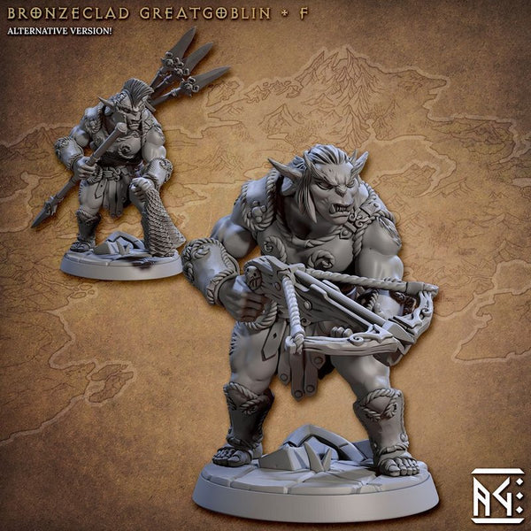 Bronzeclad Greatgoblins 3D-printed model