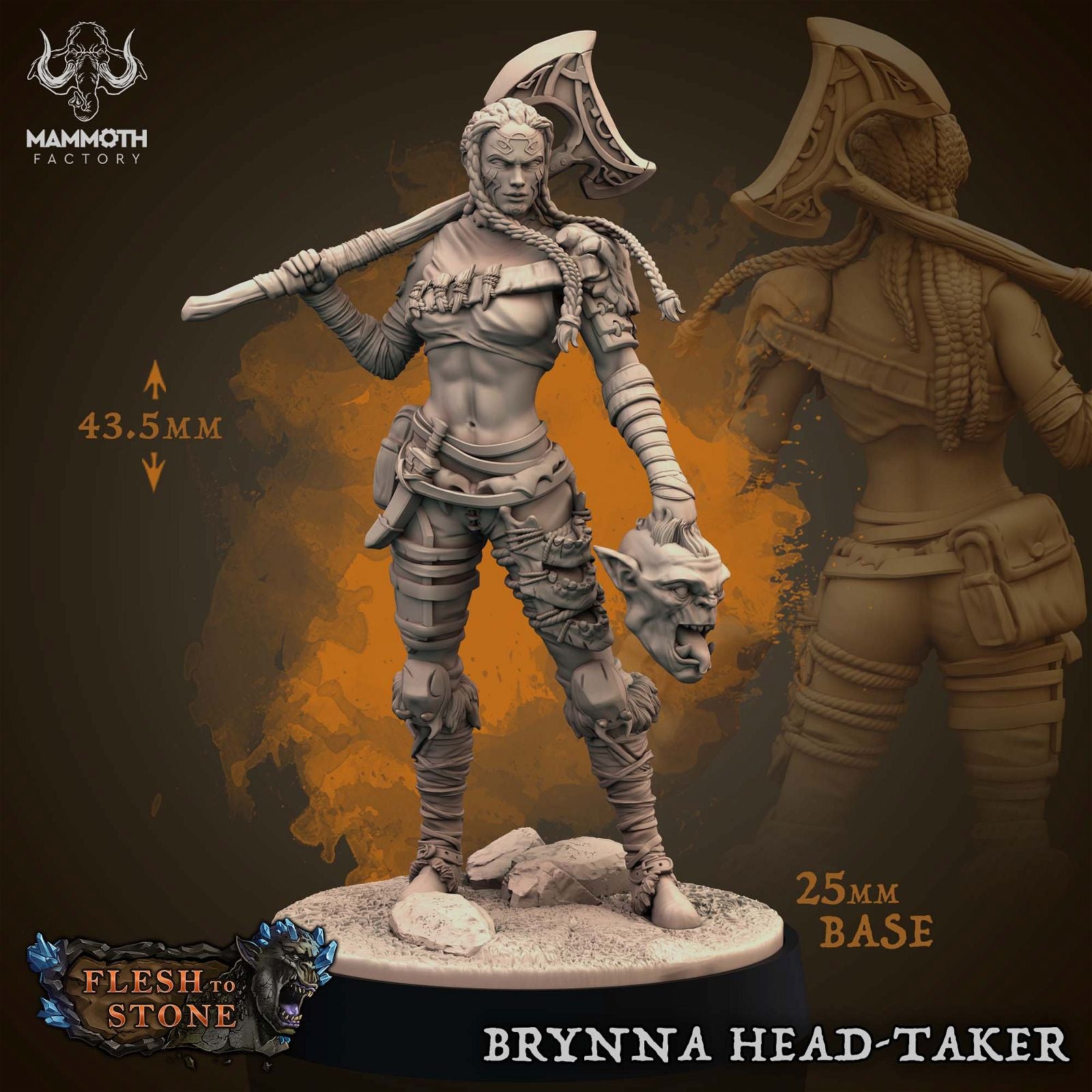 Brynna Head-Taker - The Printable Dragon