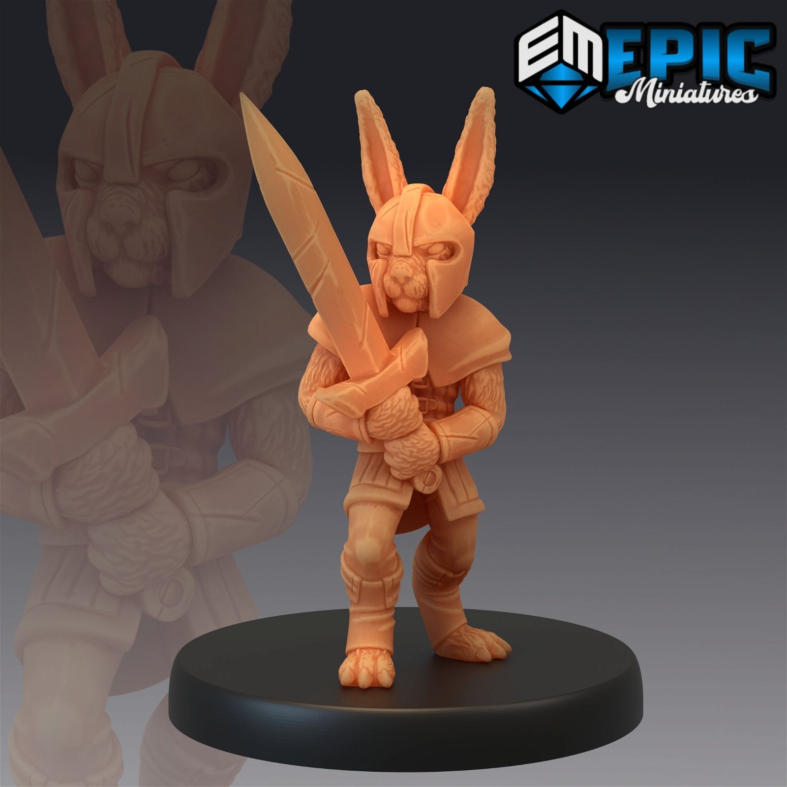 Bunny Swordsman - The Printable Dragon