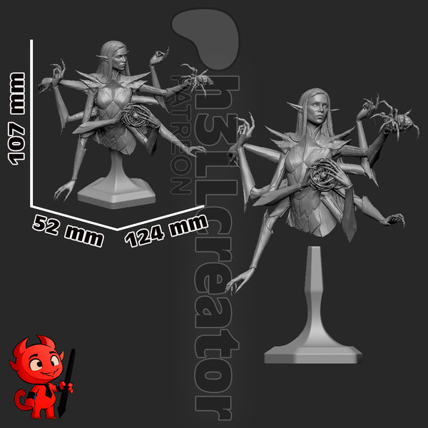 Lolth Bust 3D-printed model