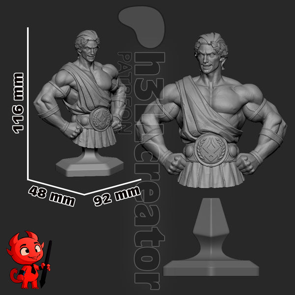 Theseus Bust 3D-printed model