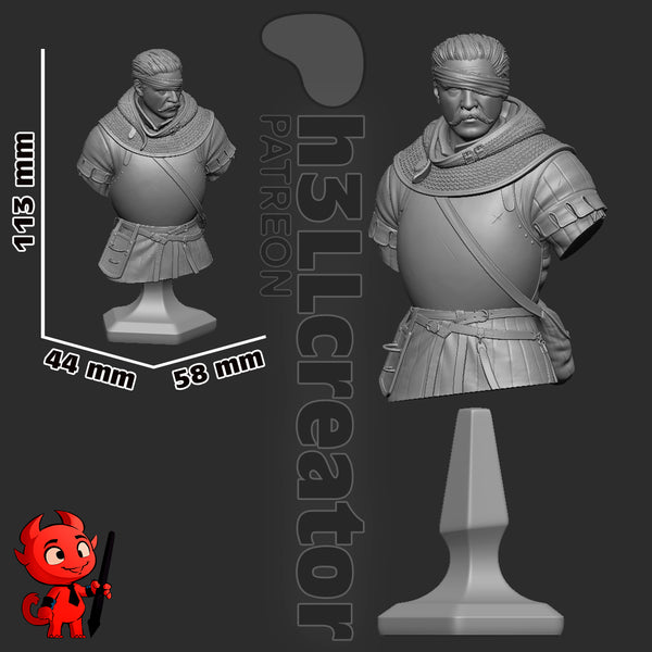 Jan Zizka Bust 3D-printed model
