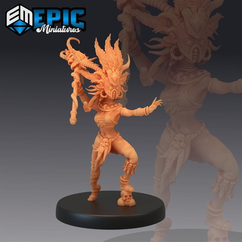 Cannibal Tribe Witch 3D-printed model
