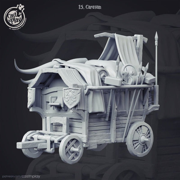 Caravan 3D-printed model