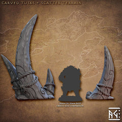 Carved Tusks Scatter Terrain 3D-printed model