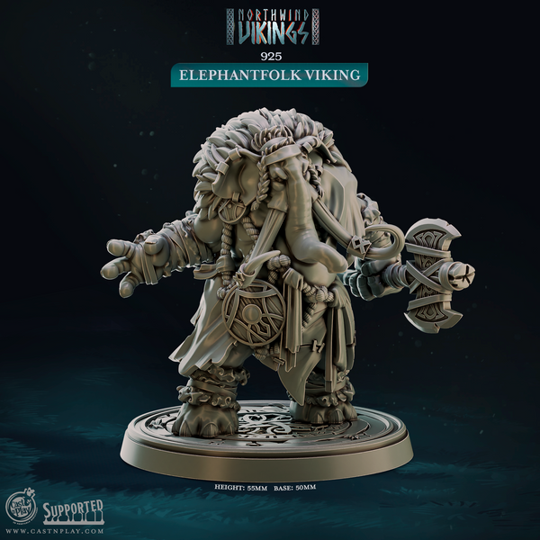 Elephantfolk Viking 3D-printed model