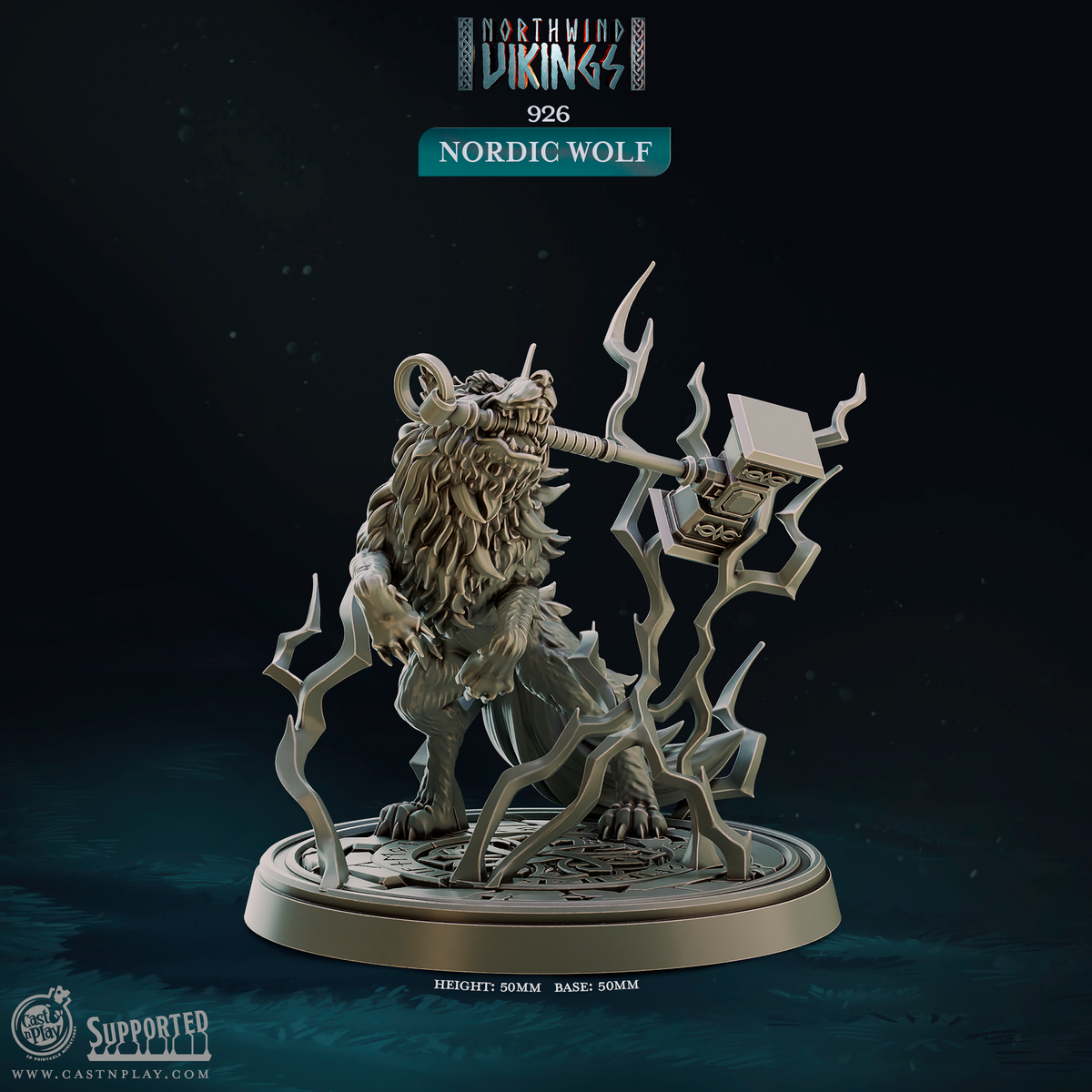 Nordic Wolf 3D-printed model