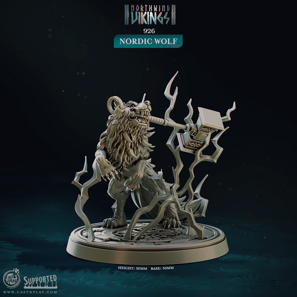Nordic Wolf 3D-printed model
