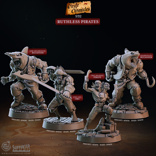 Ruthless Pirates 3D-printed model