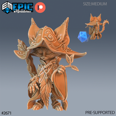 Cat Folk Druid 3D-printed model