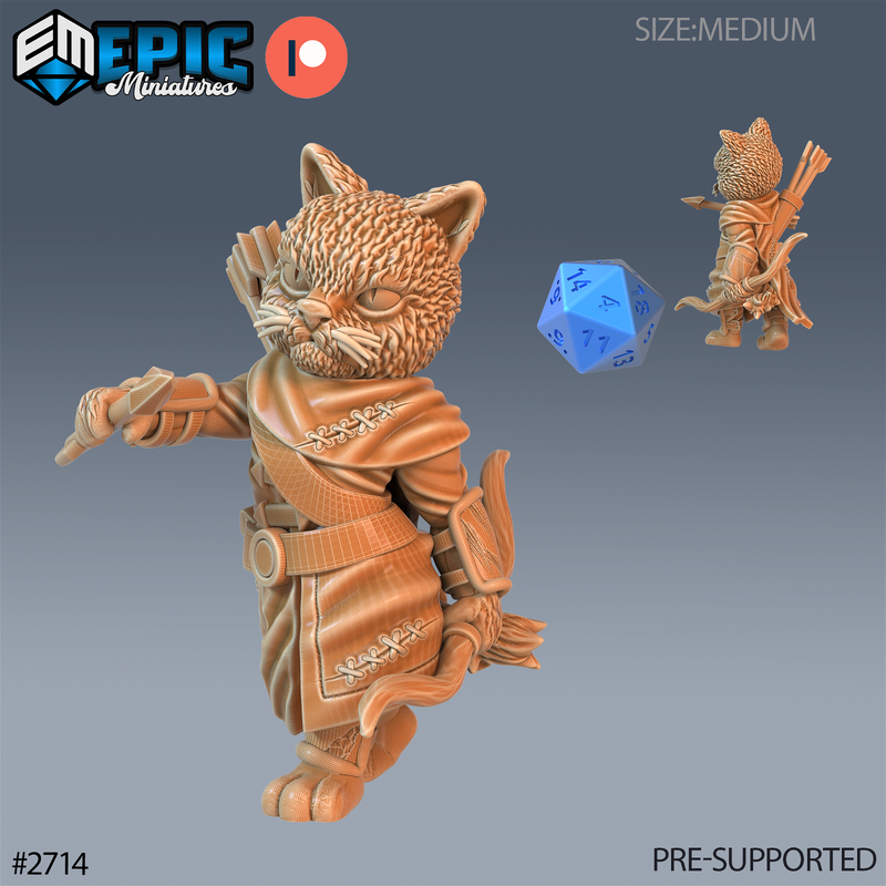 Cat Folk Tribe Archer 3D-printed model