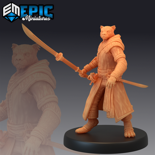 Catfolk Panther Pirate 3D-printed model
