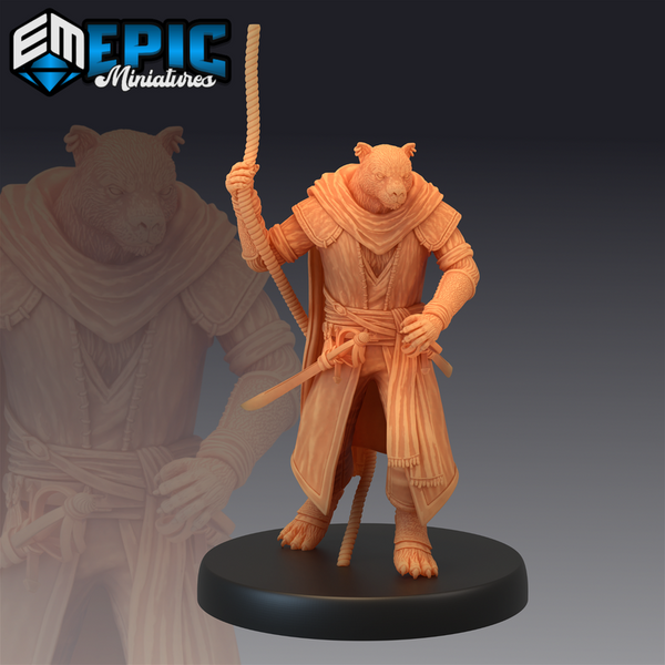 Catfolk Panther Pirate 3D-printed model