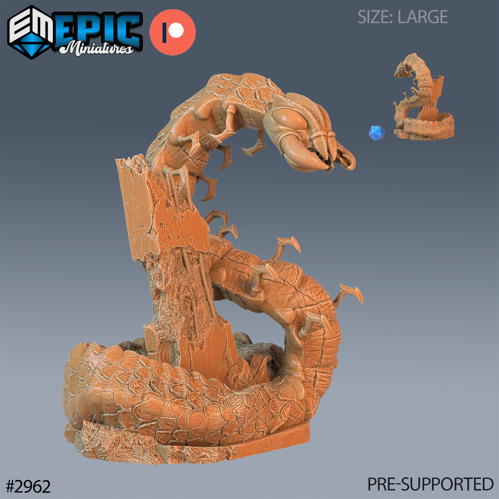 Cave Centipede - The Printable Dragon