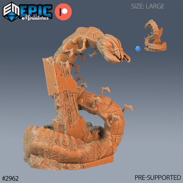 Cave Centipede 3D-printed model