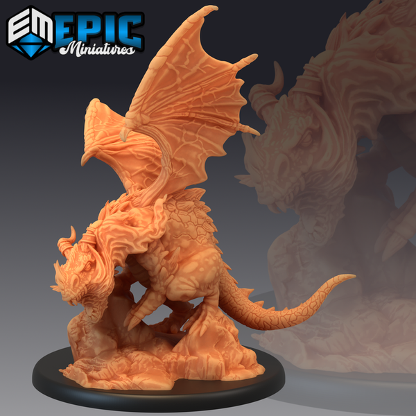 Cave Dragon 3D-printed model