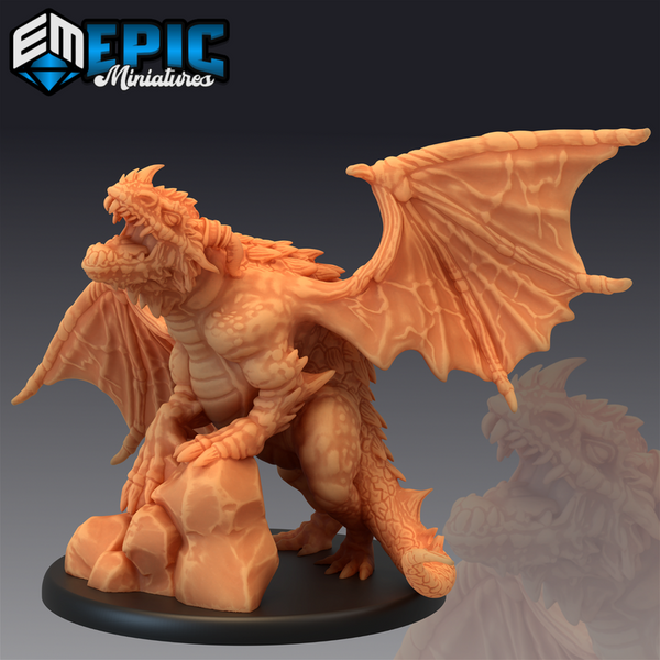 Cave Dragon 3D-printed model