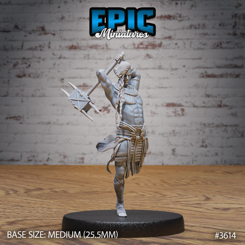 Cave Elf Barbarian 3D-printed model