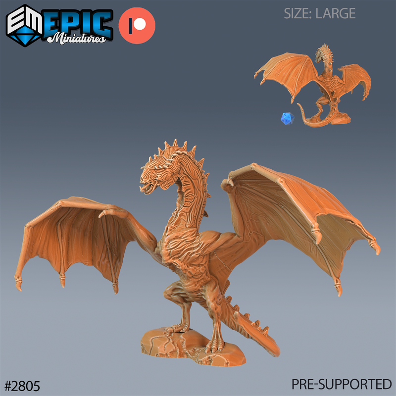 Cave Wyvern 3D-printed model