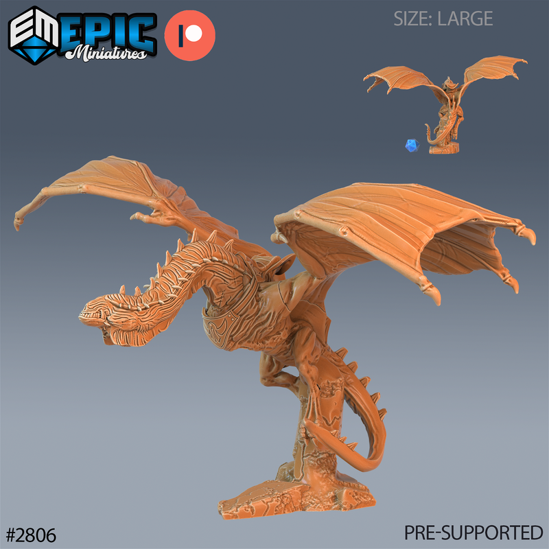 Cave Wyvern 3D-printed model