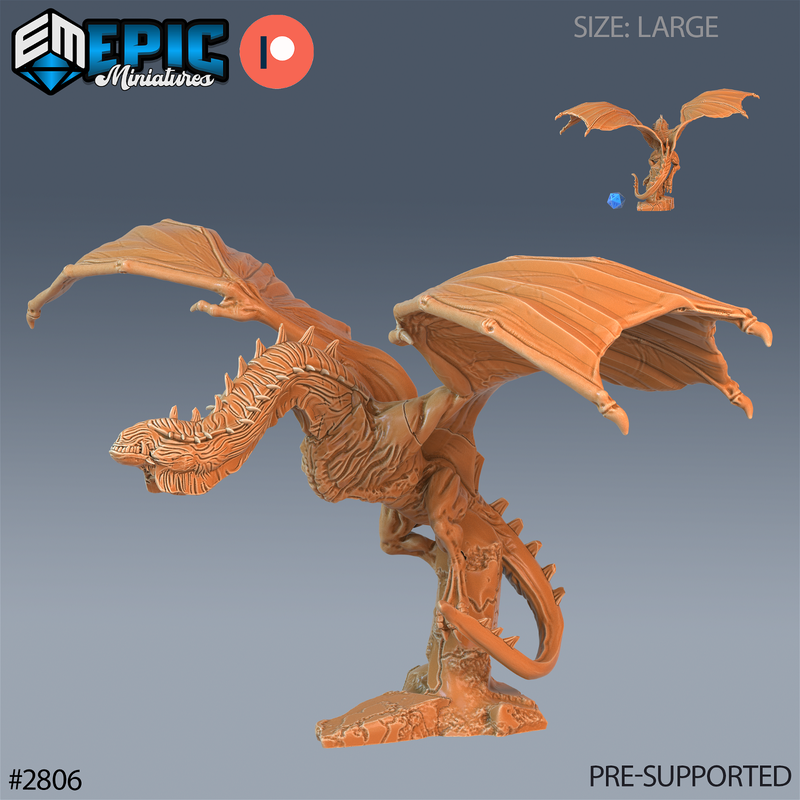 Cave Wyvern 3D-printed model
