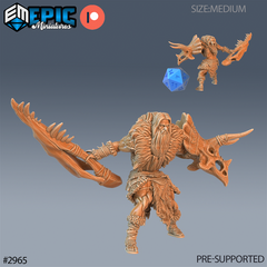 Caveman Barbarian 3D-printed model