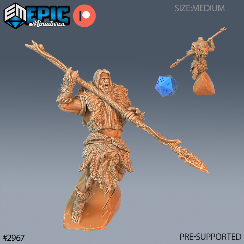 Caveman Barbarian 3D-printed model