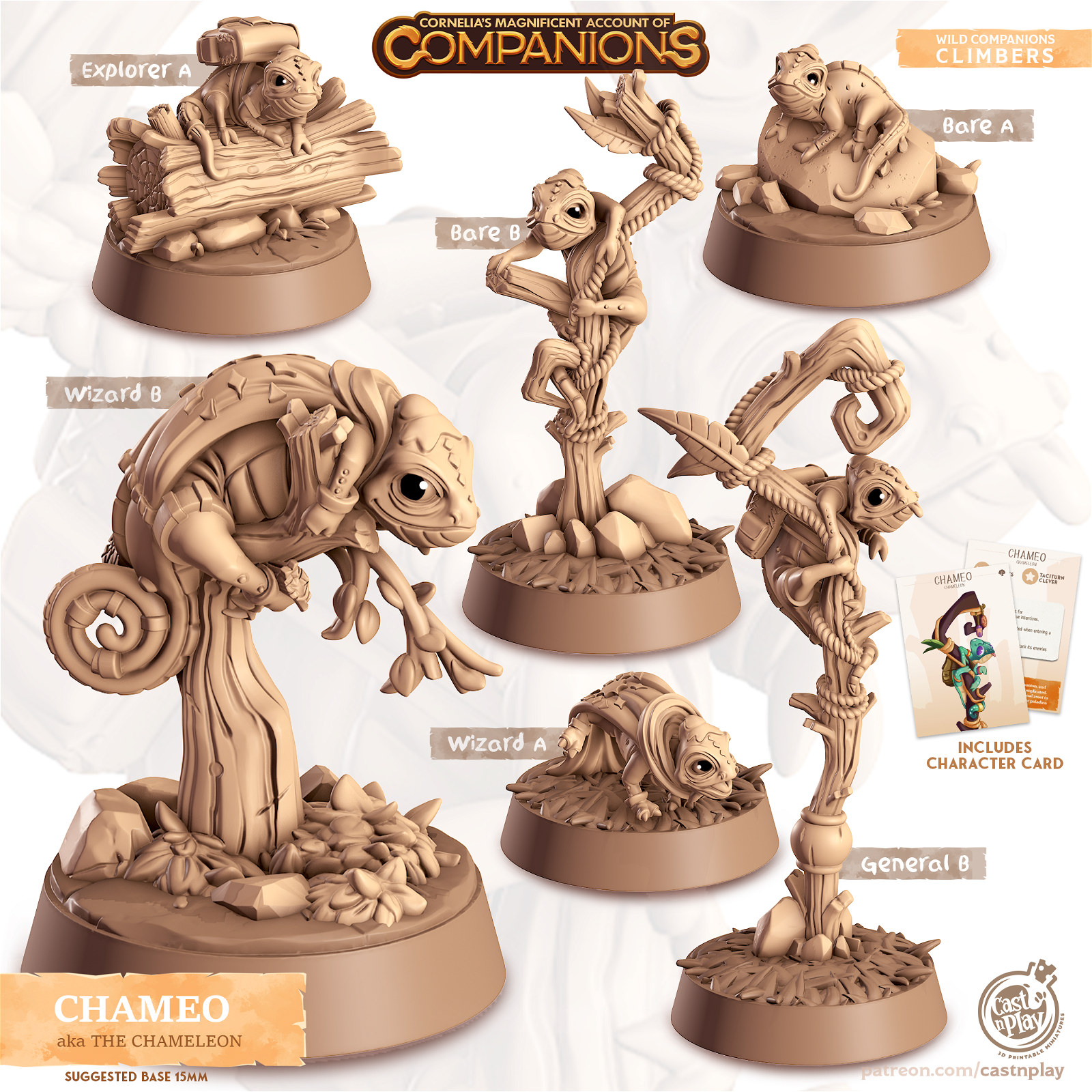 Chameo The Chameleon - The Printable Dragon