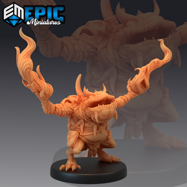 Chaos Toad Shaman 3D-printed model