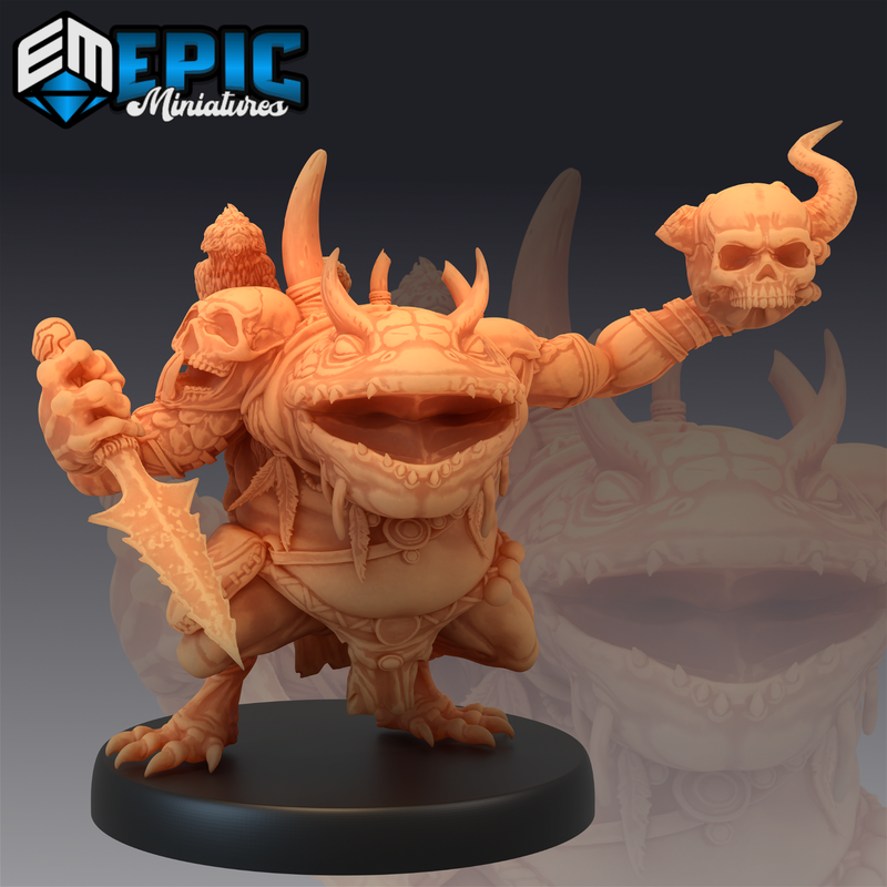 Chaos Toad Shaman 3D-printed model