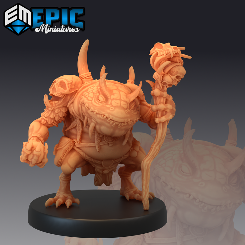 Chaos Toad Shaman 3D-printed model