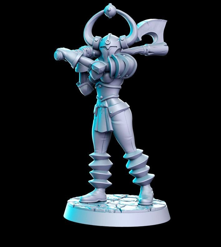 Chaos Warrior 3D-printed model